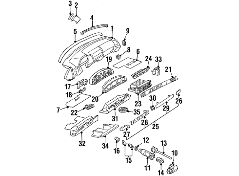 Mercedes-Benz 140-680-92-88-9A84 Instrument Panel