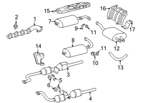 Mercedes-Benz 463-490-84-19 Front Pipe