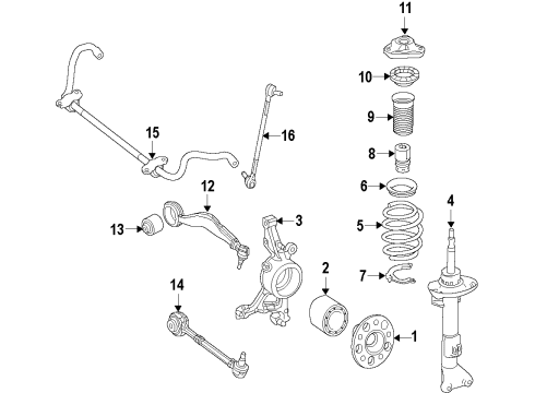 Mercedes-Benz 204-321-00-83-65 Strut Bearing