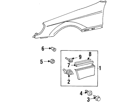 Mercedes-Benz 007-988-14-78 Molding Assembly Clip