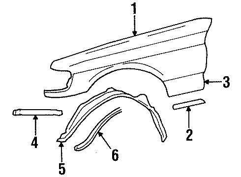 Mercedes-Benz 126-889-01-14 Lamp Cover Bracket