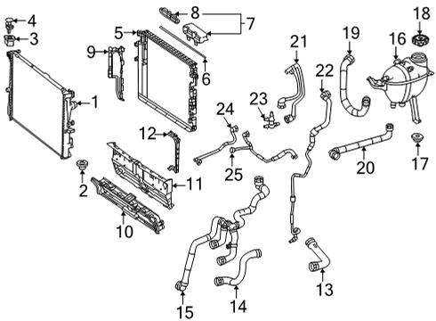 Mercedes-Benz 167-505-43-00 Air Inlet Grille Cover