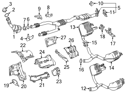 Mercedes-Benz 205-490-62-03 Muffler