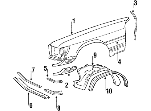 Mercedes-Benz 003-988-10-78 Molding Clip