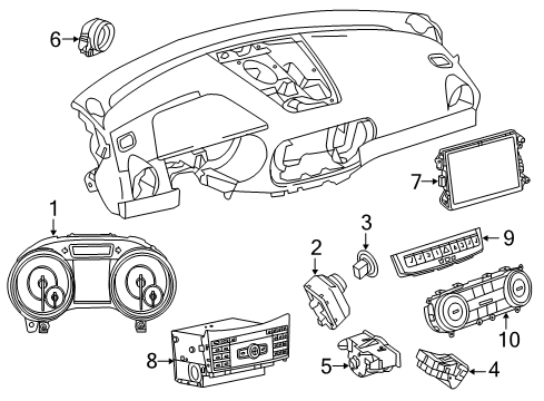 Mercedes-Benz 231-905-09-51-7J22 Hazard Switch