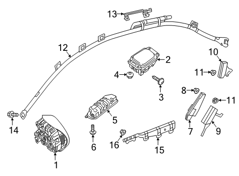 Mercedes-Benz 000-860-16-03-9116 Driver Inflator Module