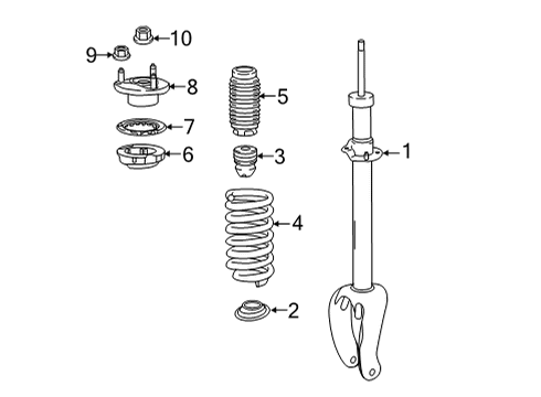 Mercedes-Benz 000-990-60-25 Shock Assembly Bolt