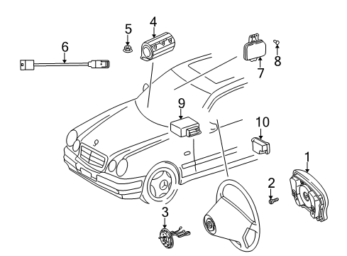 Mercedes-Benz 208-820-30-10 Passenger Discriminating Sensor