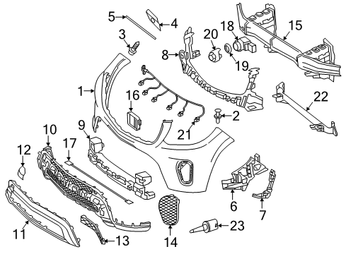 Mercedes-Benz 166-885-28-81 License Bracket