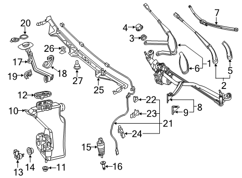 Mercedes-Benz 205-820-23-00 Wiper Blade