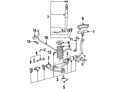 Mercedes-Benz 140-323-01-40 Stabilizer Bar Bracket