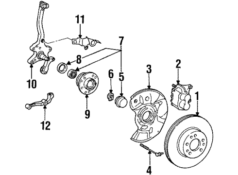 Mercedes-Benz 000-420-85-83 Caliper Assembly