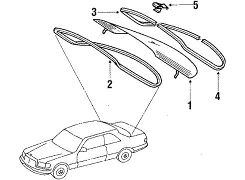 Mercedes-Benz 126-670-02-39 Weatherstrip