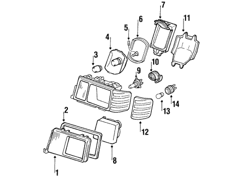 Mercedes-Benz 126-820-10-59 Headlamp Assembly