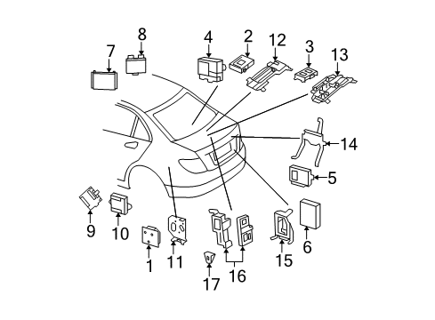 Mercedes-Benz 222-300-10-00 Pedal Travel Sensor