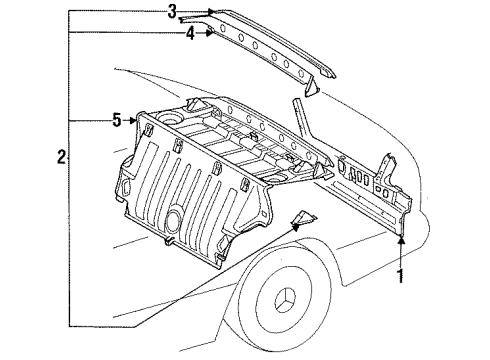 Mercedes-Benz 124-646-01-26 Hinge Support