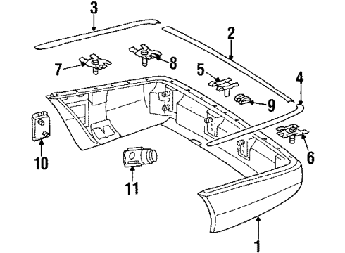 Mercedes-Benz 140-885-12-74 Molding