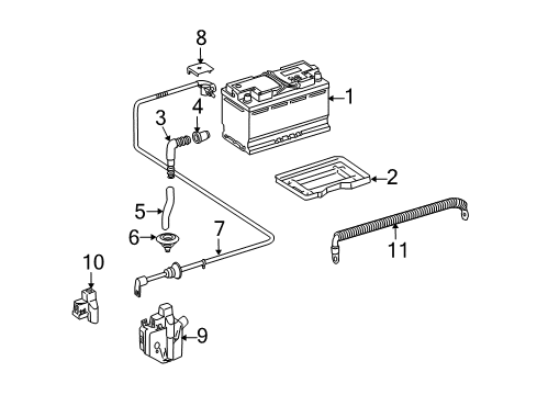 Mercedes-Benz 164-440-76-39 Positive Cable