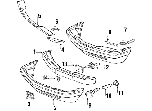 Mercedes-Benz 126-880-19-70-7176 Bumper Assembly