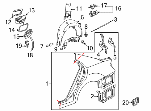 Mercedes-Benz 003-990-86-97 Lower Pillar Reinforcement Rivet