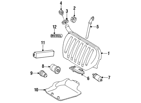 Mercedes-Benz 201-470-15-01 Fuel Tank