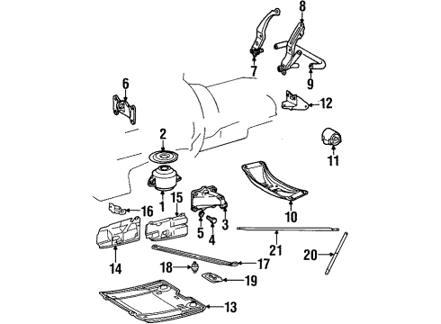 Mercedes-Benz 129-524-12-40 Side Cover Bracket