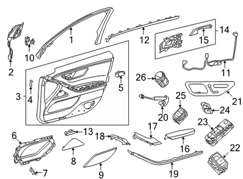 Mercedes-Benz 223-900-89-33-9E93 Switch