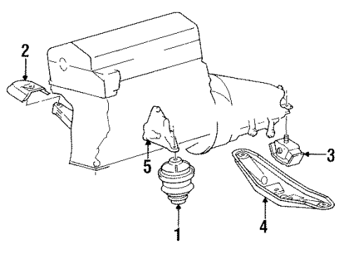 Mercedes-Benz 601-223-30-04 Mount Bracket