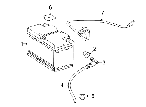 Mercedes-Benz 000-905-70-06 Negative Cable