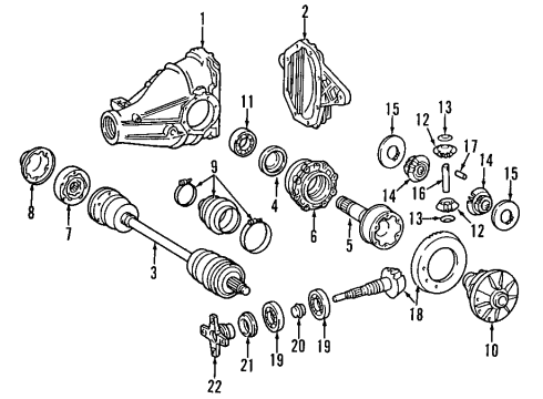 Mercedes-Benz 124-350-91-14-80 Axle Assembly