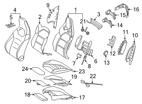 Mercedes-Benz 000-910-18-13-9116 Seat Back Frame