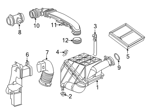 Mercedes-Benz 000-140-27-87 Air Mass Sensor Damper