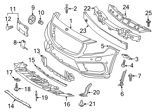 Mercedes-Benz 156-880-81-00-2A17 Fog Lamp Assembly