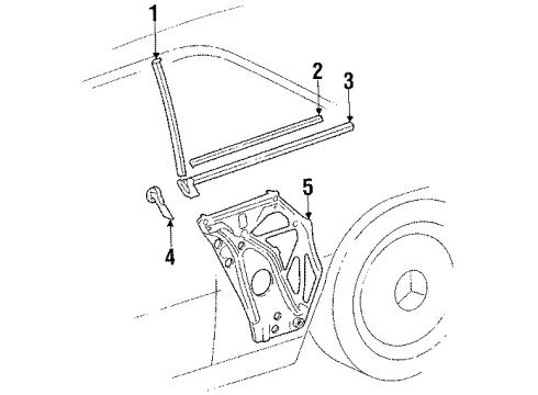 Mercedes-Benz 124-673-07-65 Belt Weatherstrip