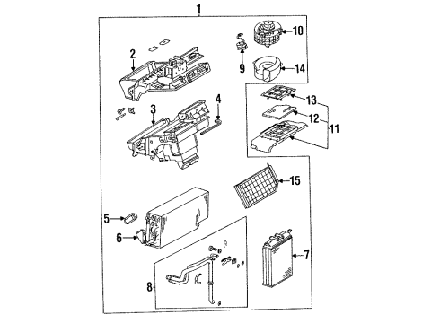 Mercedes-Benz 140-830-33-62 A/C & Heater Assembly