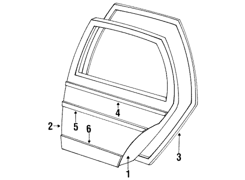 Mercedes-Benz 201-690-08-40-9720 Lower Trim Panel