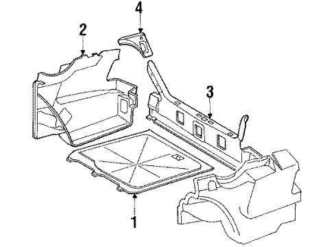 Mercedes-Benz 124-690-08-30 Trunk Trim