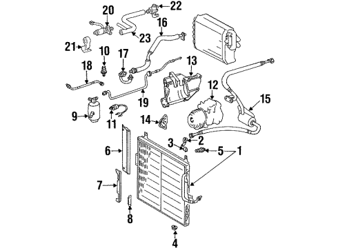 Mercedes-Benz 126-835-00-34 Condenser Upper Bracket