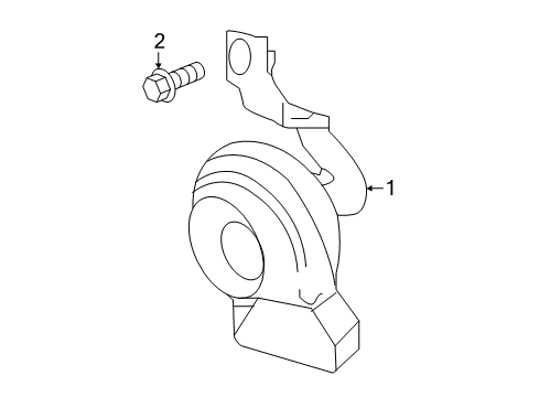 Mercedes-Benz 207-542-17-20 Horn