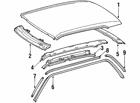 Mercedes-Benz 126-657-00-09 Roof Panel