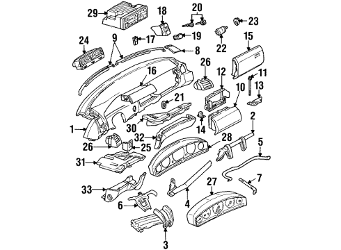 Mercedes-Benz 129-689-09-80-9115 Defroster Nozzle