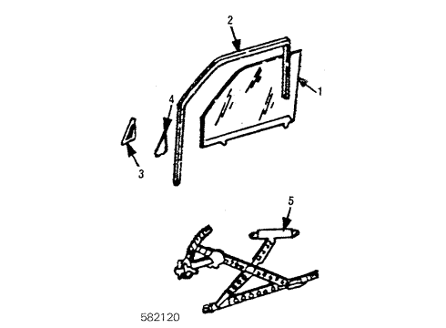 Mercedes-Benz 123-728-01-31 Window Frame