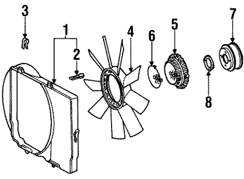 Mercedes-Benz 140-505-00-73 Shroud Fastener