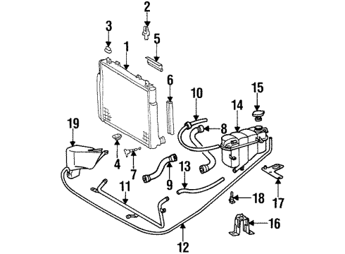 Mercedes-Benz 140-504-06-41 Expansion Tank Front Bracket