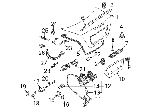 Mercedes-Benz 203-890-04-67 Lock Cylinder