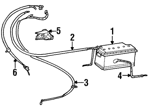 Mercedes-Benz 129-540-39-30 Positive Cable