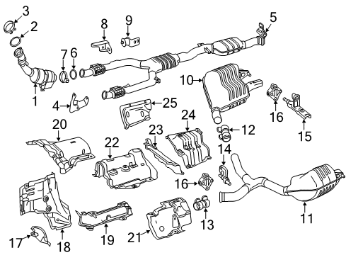 Mercedes-Benz 207-490-55-35 Muffler