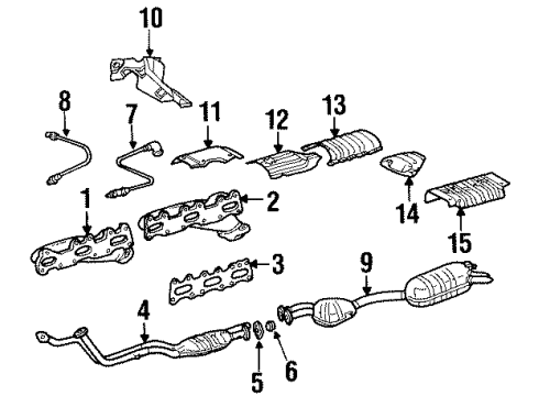 Mercedes-Benz 129-490-02-21 Muffler & Pipe