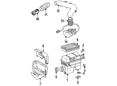 Mercedes-Benz 124-520-03-04 Air Inlet