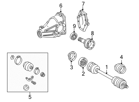 Mercedes-Benz 202-350-52-03-80 Differential Assembly